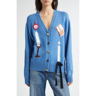 Stine Goya Candle Setting Cardigan in Candle Setting Intarsia at Nordstrom Rack, Size X-Large