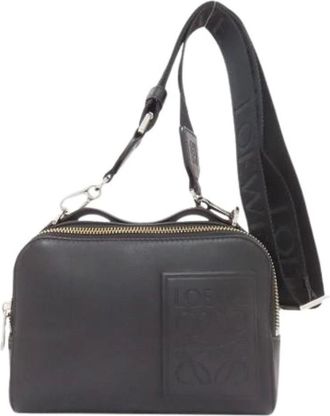 Loewe Pre-owned Cross Body Bags, female, Black, Size: ONE SIZE Pre-owned Leather shoulder-bags