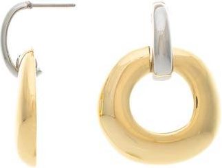 Rivka Friedman Two-Tone Doorknocker Drop Earrings in Gold at Nordstrom Rack