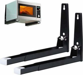 OEM Support De Four &Agrave; Micro-ondes 2 Pi&egrave;ces Avec Bras, Support En Acier Pour Micro-ondes, Support Mural Pour Micro-ondes, &Eacute;tag&egrave;re Murale Pour Micro-ondes, 