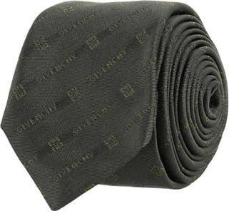 Givenchy Diagonal Logo Jacquard Silk Tie in Green Grey at Nordstrom Rack