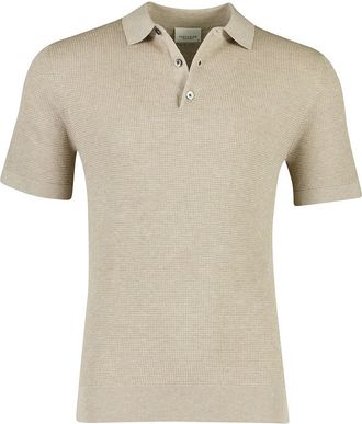 Profuomo Beige poloshirt Profuomo met structuur