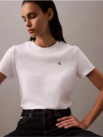 Calvin Klein Jeans Calvin Klein Womens Monogram T-Shirt - White - XL
