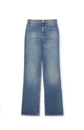 Fortela Jane Bootcut Stone Wash Denim Trousers in D470 at Nordstrom, Size 28 Eu