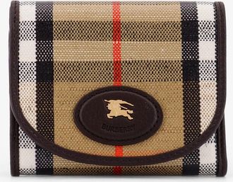 Burberry Portafogli Highlands Compact con inserti in pelle - BURBERRY - gender_Woman