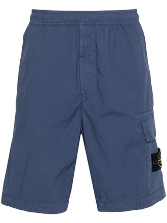 Stone Island Trainingsshorts met Compass-logopatch - Blauw