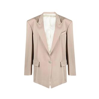 The Attico Heren, Jassen, Beige, Maat: 36 EU Wol