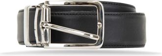 Alviero Martini 1A Classe Heren leren riem met iconisch ontwerp - Heren - Riemen - Zwart - 105 CM - Katoen - Accessoires
