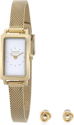 Skagen Hagen Micro Gift Set Quartz White Dial Ladies Watch SKW1158SET