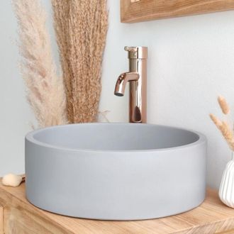 Wanda Collection Wanda Collection - Lavabo de hormigón redondo 38cm gris Nox