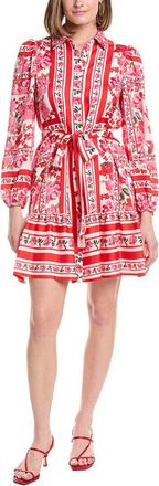 Anne Klein Satin Twill Tiered Shirtdress