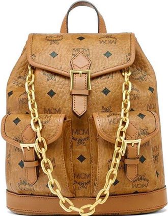 MCM Mini Aren Drawstring Backpack in Visetos in Brown at Nordstrom