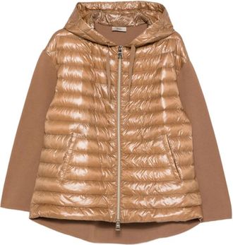 Herno Hooded Quilted Jacket - Dames - Gewatteerde jassen - Bruin - 3XL - Jassen