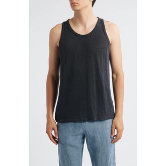 Alex Crane Linen Tank in Night at Nordstrom, Size Xx-Large