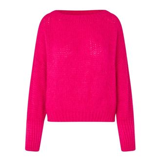 Lollys Laundry Rondgebreide trui - Dames - Ronde hals truien - Roze - XL - Truien & Vesten