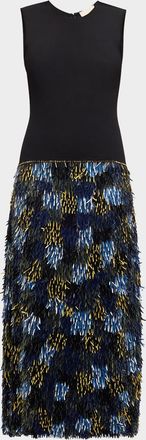 Ulla Johnson Simone Sleeveless Fringe Midi Dress