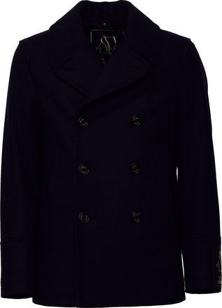 Sealup Tailored Double-Breasted Short Peacoat