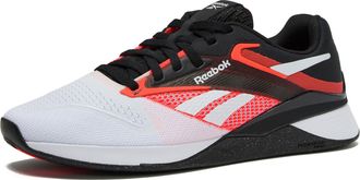 Reebok Nano X4 Shoes, Cross Training Gym Sneakers for Men, Black/Footwear White/Orange Flare, 10.5 UK