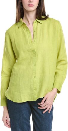 Eileen Fisher Eileen Fisher Petite Classic Collar Linen Long Shirt