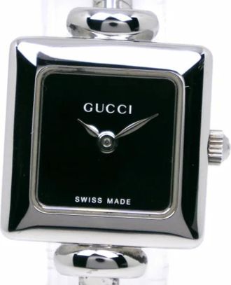 Gucci Pre-owned Watches, female, Black, Size: ONE SIZE Pre-owned Stainless Steel Watch