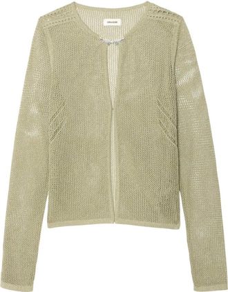 Zadig&Voltaire Cardigan Saya Shiny - - Knitwear - Donna - Verde - M