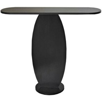 Dmora Dmora - Consola Dprae, Mesa Multiusos, Gabinete De Soporte, Escritorio De Pasillo, 100x30h81 Cm, Antracita