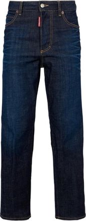 Dsquared2 Jeans, Dames, Blauw, XL, Katoen, Dark Urban Boston Jeans