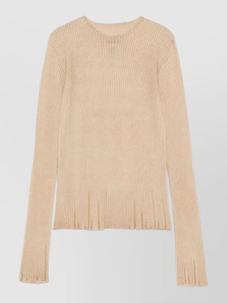 Uma Wang long sleeve ribbed knit patch blouse