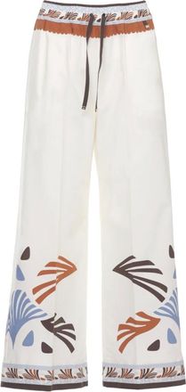 Herno Wide Trousers, female, White, Size: XS Wide Trousers