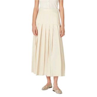 Paul Smith Pleated Midi Skirt - female - Paul Smith - Midi Skirts - Beige - XS - Skirts