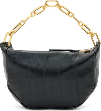 AllSaints Madea Mini Eelskin-Embossed Leather Clutch Bag in Black at Nordstrom