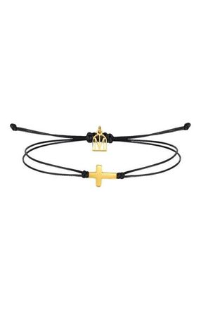 Mantra The Cross Thread bracelet in Yellow Gold at Nordstrom
