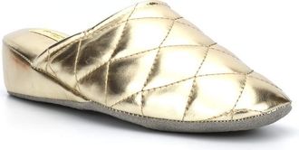 Generic Womens Wedge Heel Slippers Sybil Slippers Lightweight Quilted Mule Slippers Low Wedge Heel Slippers Slip On Carpet Womens Slippers Ladies Slippers Siz