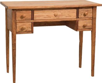 Biscottini International Biscottini - Mesita Escritorio De Colgar De Madera Maciza De Tilo Acabado Con Efecto Natural