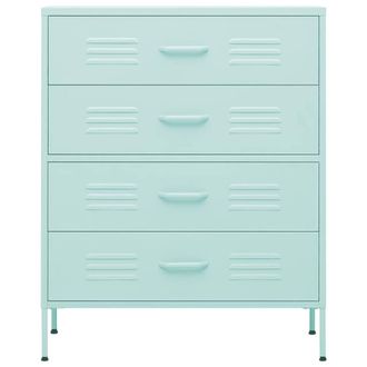 Berkfield Home Durable Chest of Drawers Mint 80x35x101.5 cm Steel