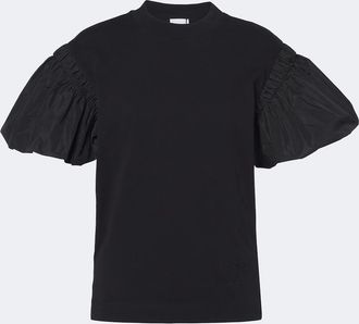 Patou Puff-sleeve cotton jersey T-shirt