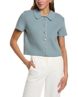 endless rose Endless Rose Jewel Buttoned Cropped Knit Top