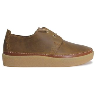 Clarks Clarkwood Low Leather Mens Lace Up Shoes - Beeswax - Size:UK 10.5