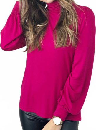 La Made Open Back Turtleneck Top In Pink