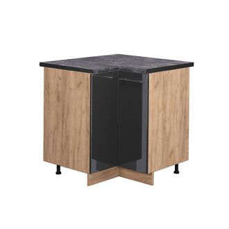 Vicco Armario De Esquina Fame-line, Antracita Alto Brillo, 80.5 Cm, Et Antracita, Vicco