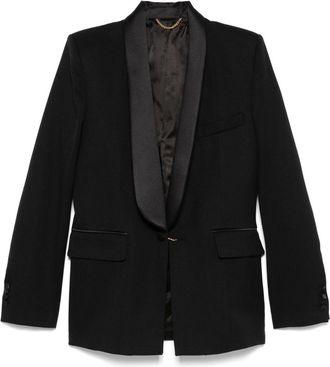 Victoria Beckham shawl-collar blazer - women - Polyester/Polyamide/Cotton/Viscose/Virgin Wool - 10 - Black