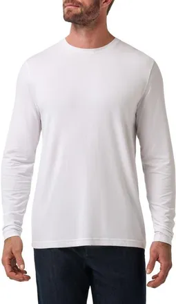 Travis Mathew Cloud Crew Long Sleeve T-Shirt in White at Nordstrom, Size Xx-Large