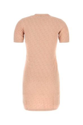 Fendi Fzdd61auzr F1sau Pink Salt-25 Exterior: Cotton Viscose Abiti Dress