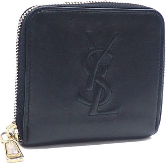 Saint Laurent Black Leather Wallet (Bi-Fold) (Pre-Owned)