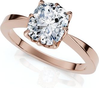 Pompeii3 1 1/2Ct Cushion Solitaire Diamond Engagement Ring 14k Gold Lab Grown