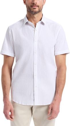 Robert Graham Thresher Short Sleeve Button-Up Shirt in White at Nordstrom, Size Xxx-Large