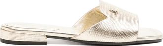 Jimmy Choo London Dina sandals - women - Rubber/Leather/Leather - 41 - Gold