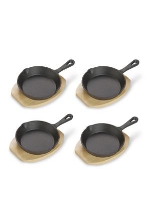 Echtwerk Pfannenset, Schwarz, Metall, 4-teilig, 0,25 l, rund, 15x3.5x25 cm, kratzfest, Kochgeschirr, Pfannen, Pfannensets