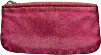 Loewe Pre-owned Mini Bags, female, Pink, Size: ONE SIZE Pre-owned Leather Wallet