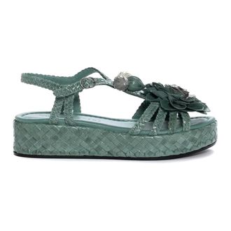 Pons Quintana Flat Sandals, female, Green, Size: 9 US Sandalo con plateau Forli